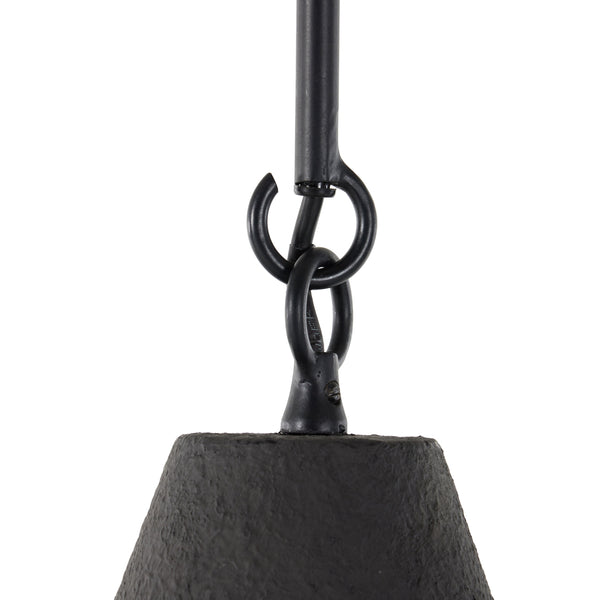 Grazia Pendant In Matte Black Plaster