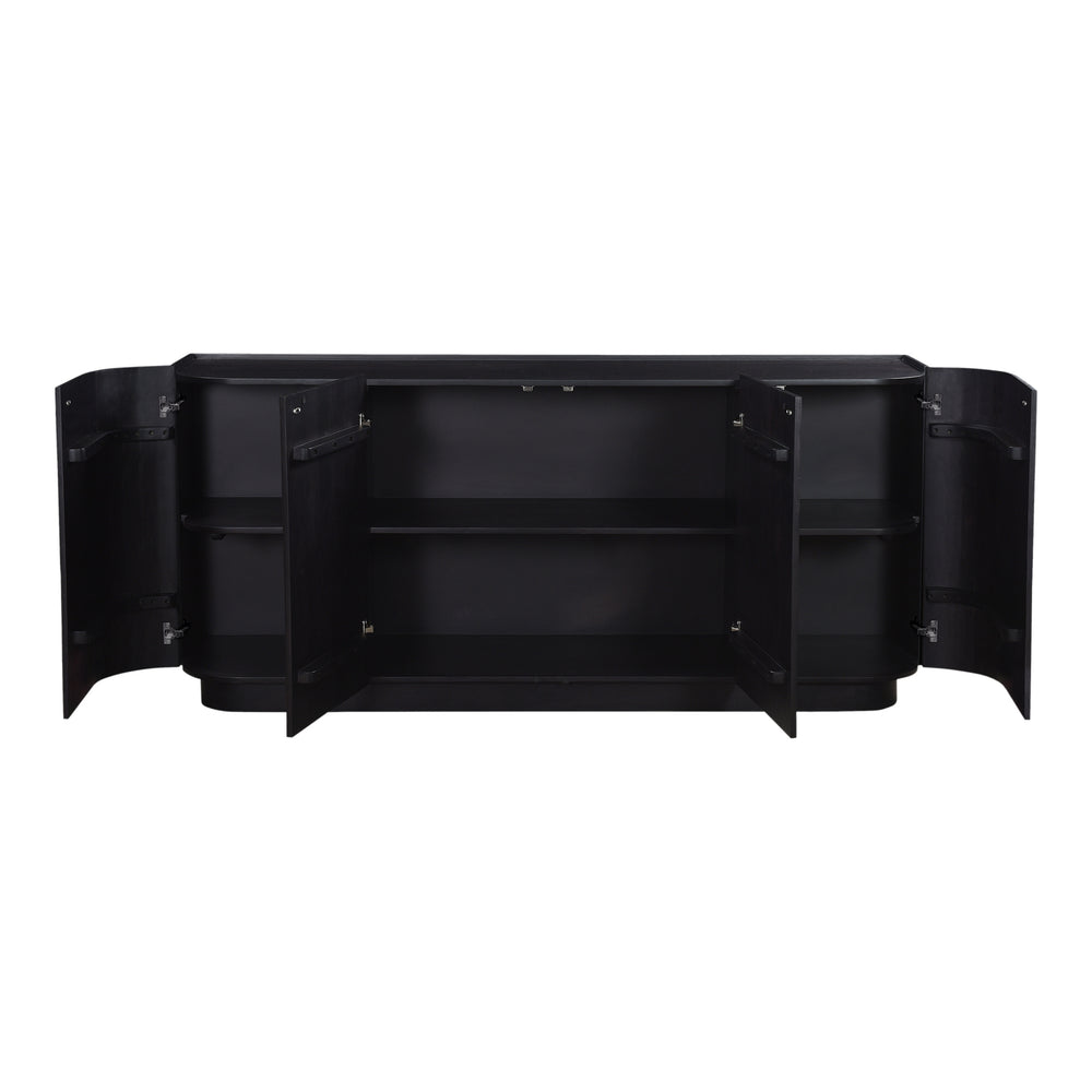 Moe's Povera 4 Door Black Sideboard