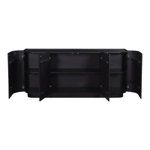 Moe's Povera 4 Door Black Sideboard