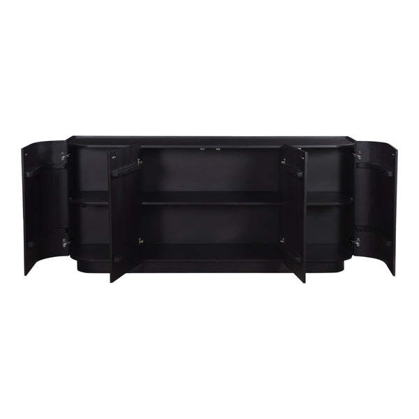 Moe's Povera 4 Door Black Sideboard