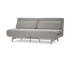 ISO Double Fabric Motion Sofa in Double silver fabric