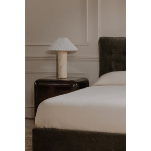 Rory Nightstand Dark Brown with Push-to-Open Drawers