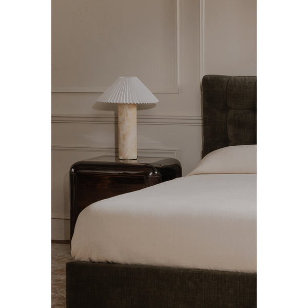 Rory Nightstand Dark Brown with Push-to-Open Drawers