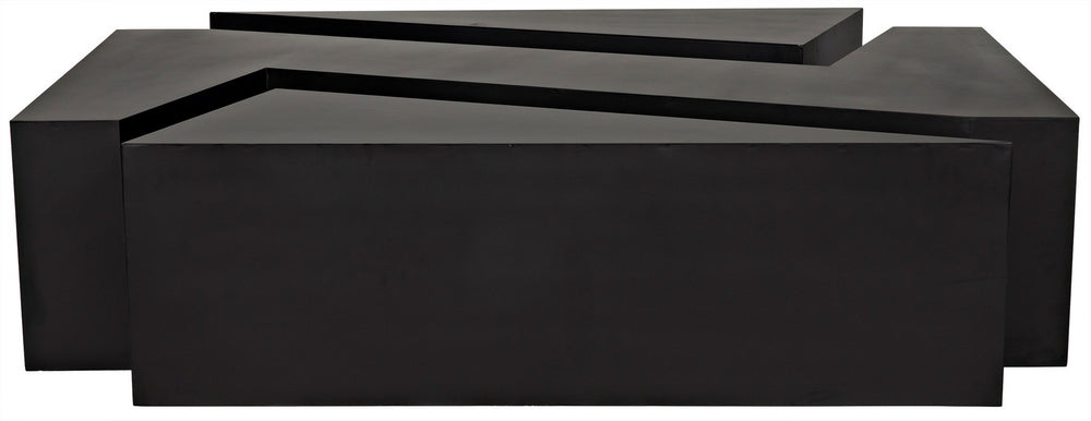 Element Industrial Steel Coffee Table in Matte Black