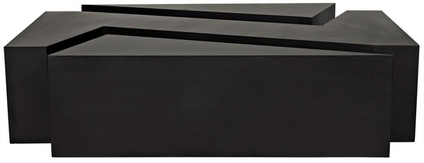 Element Industrial Steel Coffee Table in Matte Black
