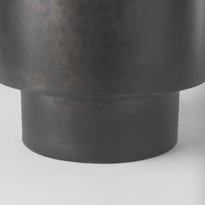 Juno 8.5H Large Black Iron Vase