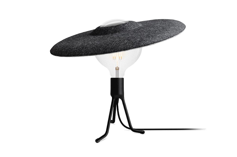 Shade Tripod Base Table Lamp with LED Bulb