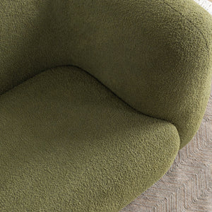 Faris Upholstered Sofa in Dark Olive with Plush Comfort