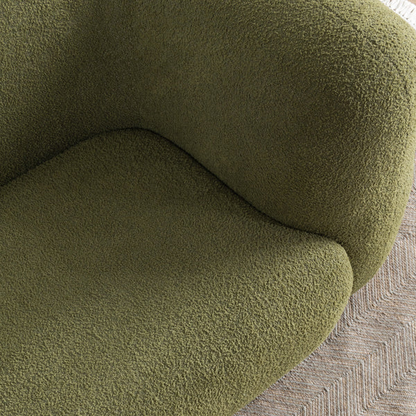 Faris Upholstered Sofa in Dark Olive with Plush Comfort