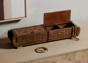 Found Carved Box In Reclaimed Natural