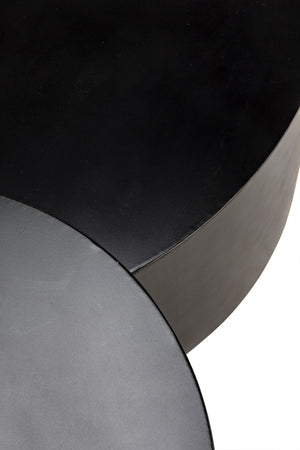 Ella Industrial Steel Coffee Table in Matte Black
