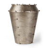 Elio 12.2H Large Champagne Metal W/Studs Vase