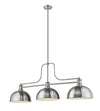 Melange 3 Light Chandelier in Brushed Nickel Finish