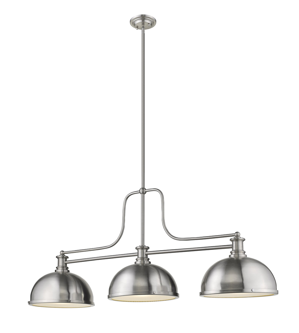 Melange 3 Light Chandelier in Brushed Nickel Finish
