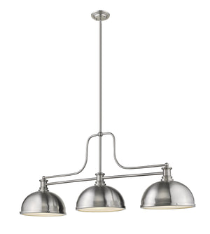 Melange 3 Light Chandelier in Brushed Nickel Finish