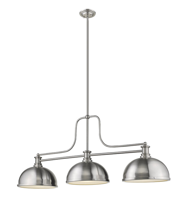 Melange 3 Light Chandelier in Brushed Nickel Finish