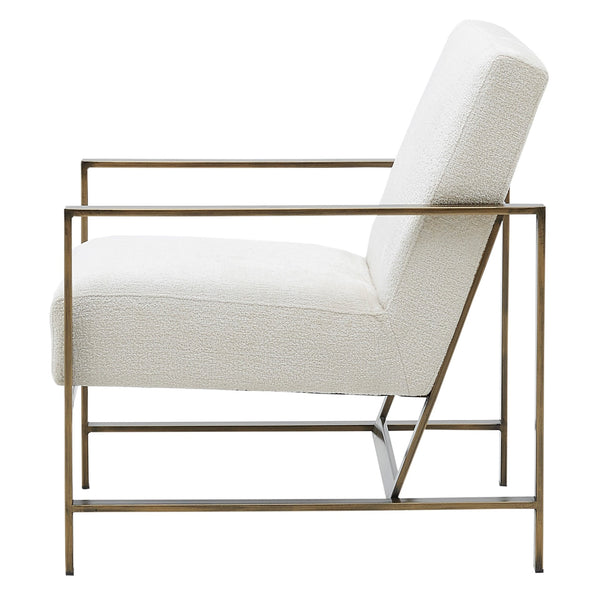 Francis Fabric Accent Arm Chair In Opus Cream