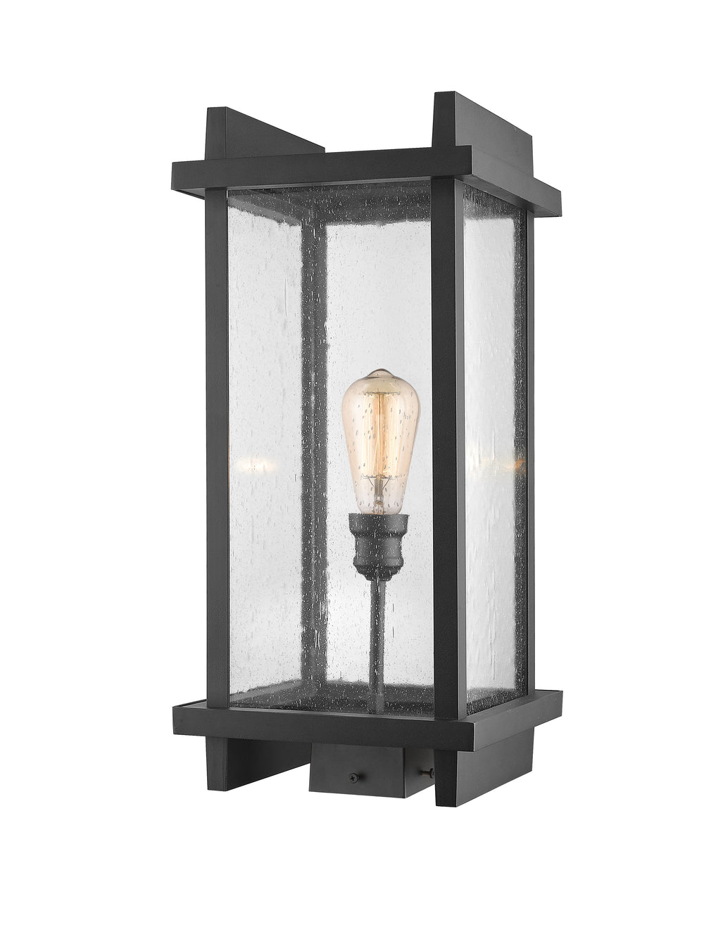 Fallow 1 Light Outdoor Post Mount Fixture in Black Finish