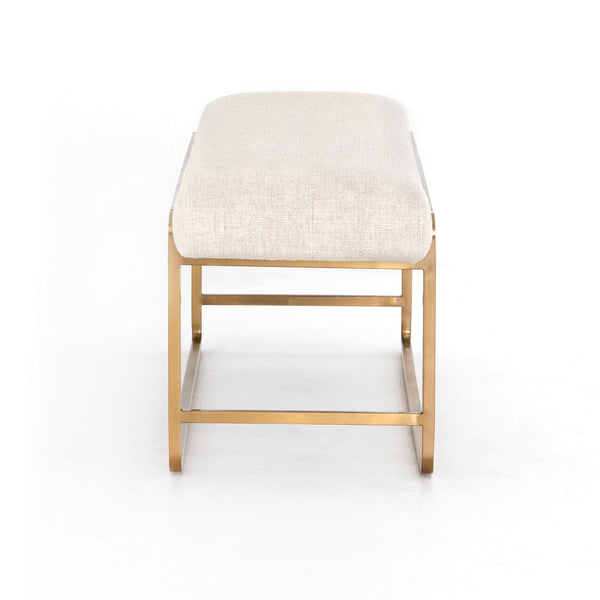 Sled Bench in Thames Cream