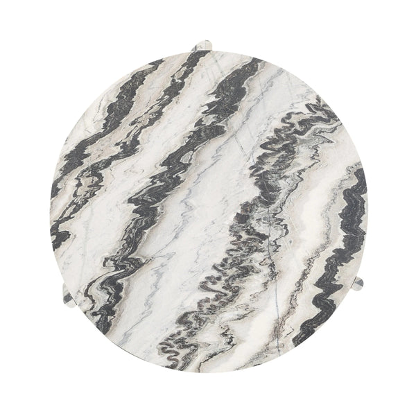 Classic Home Zora Marble Coffee Table - Charcoal Gray