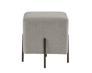 Heston Ottoman - Black - Dorset Platinum