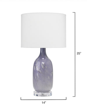Maya Glass Table Lamp, Lavender