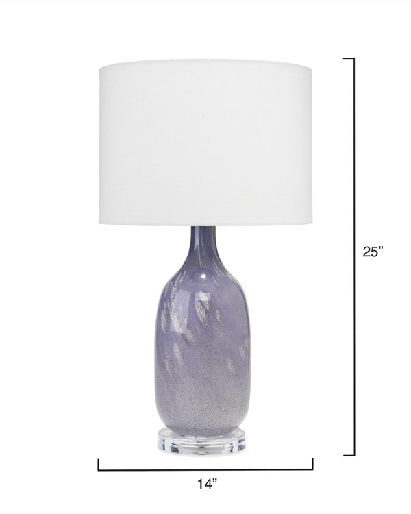 Maya Glass Table Lamp, Lavender
