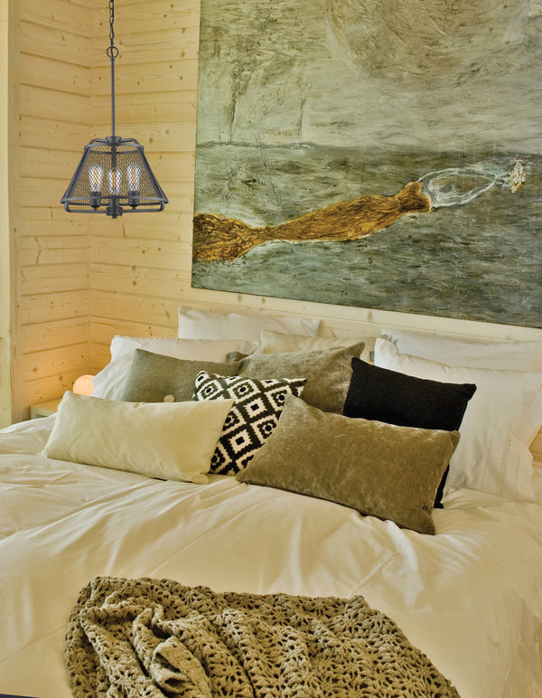 Iuka 3 Light Pendant in Bronze Finish