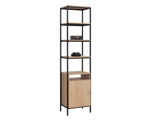 AMBROSE MODULAR BOOKCASE - SMALL - RUSTIC OAK - BLACK