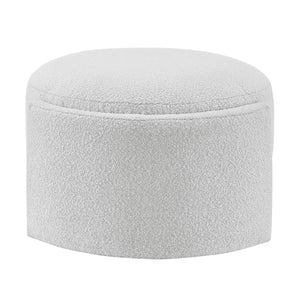 Felicia Fabric Ottoman, Boucle Beige