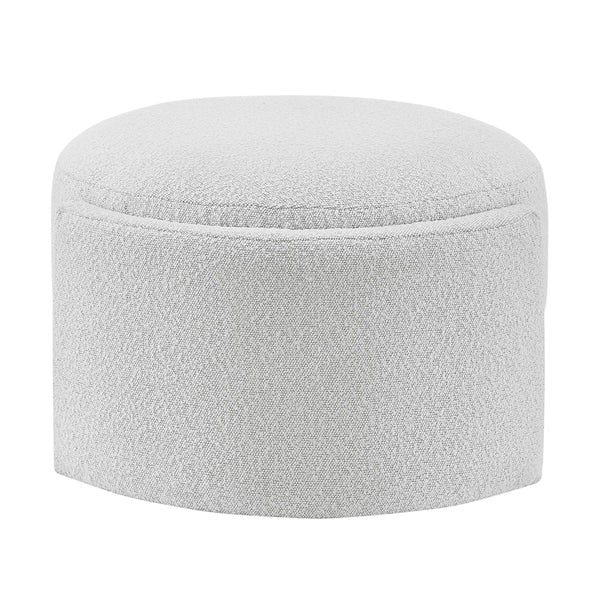Felicia Fabric Ottoman, Boucle Beige