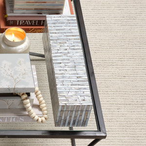 Roosevelt Grey Mother of Pearl Decorative Box, Large 