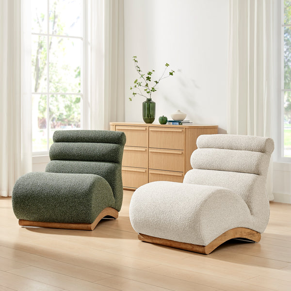 Lucius Boucle Accent Chair, Milford Beige 