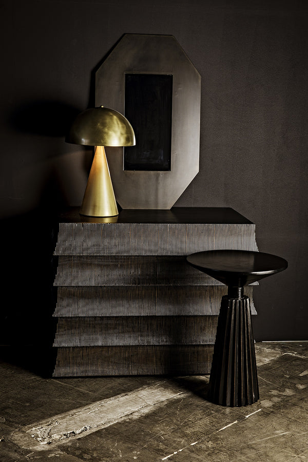 Ava Mahogany Dresser in Hand-Rubbed Black with Light Brown Highlights
