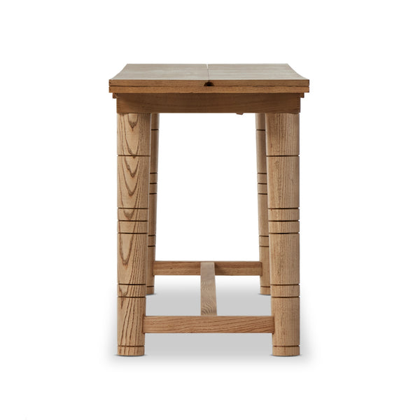 Flip Top Console Table In Toasted Ash
