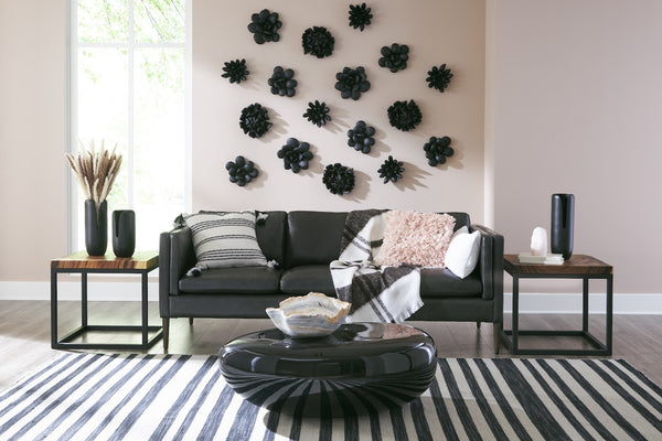 Oviferum Succulent Wall Art, Smallooth Matte Black