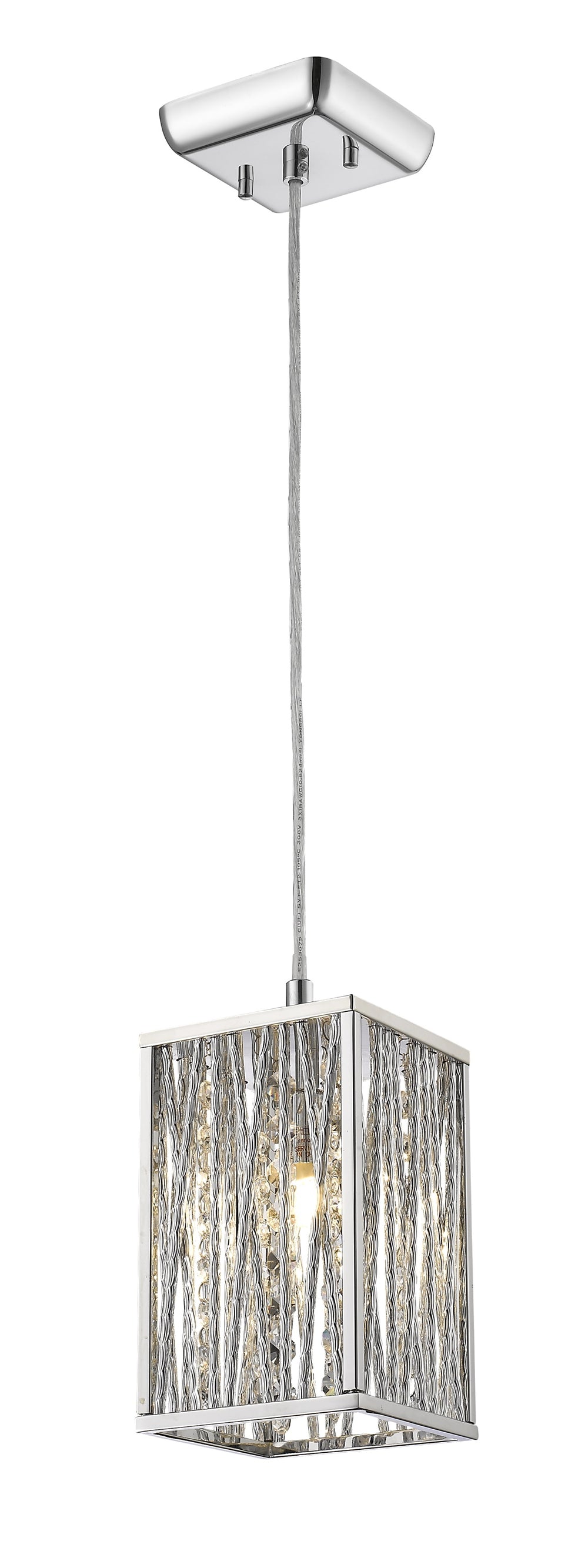 Terra 1 Light Mini Pendant in Chrome Finish