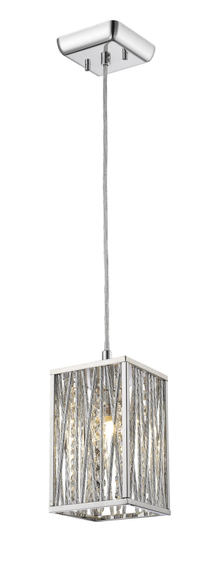 Terra 1 Light Mini Pendant in Chrome Finish