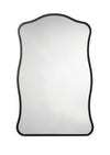 Aurora Wavy Iron Wall Mirror, Black