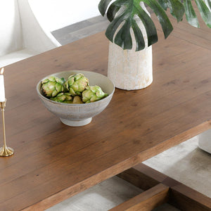 Lyra Pine Wood Extension Dining Table Smoke Brown