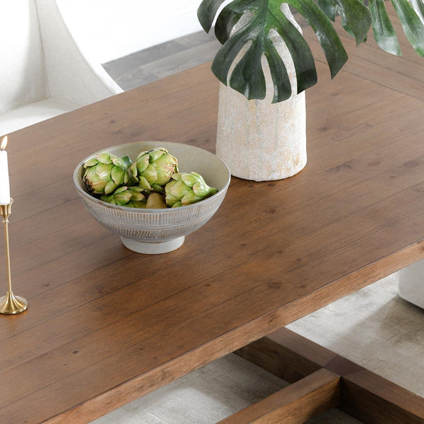 Lyra Pine Wood Extension Dining Table Smoke Brown