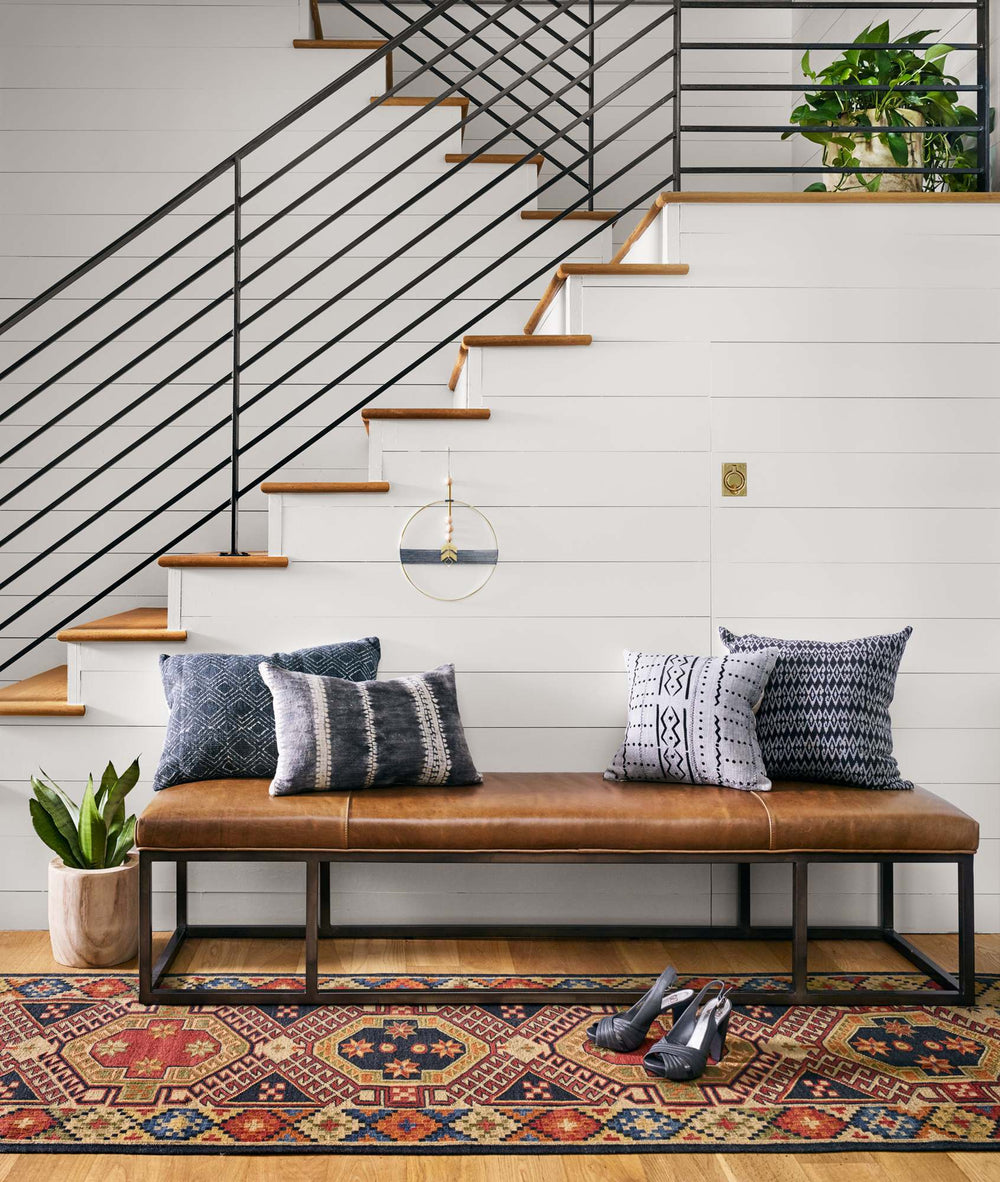 Beaumont Leather Bench-Warm Taupe Dakota