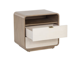 KAYDEN NIGHTSTAND - OYSTER SHAGREEN