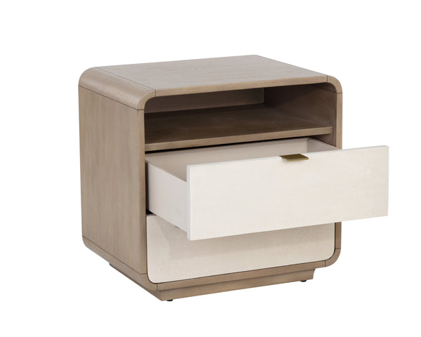 KAYDEN NIGHTSTAND - OYSTER SHAGREEN