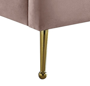 Anita Twin Bed In Pink Velvet
