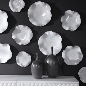 Abella Ceramic Wall Décor In White
