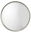 Refined Iron Round Wall Mirror, Silver