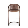 Portofino Distressed Jet Brown Leather Bar Chair