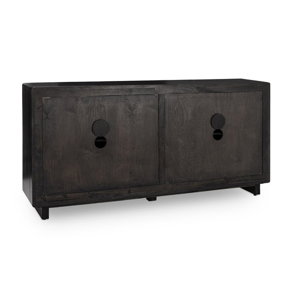 Albero Solid Wood 4Dr Buffet - Handcrafted Black Finish