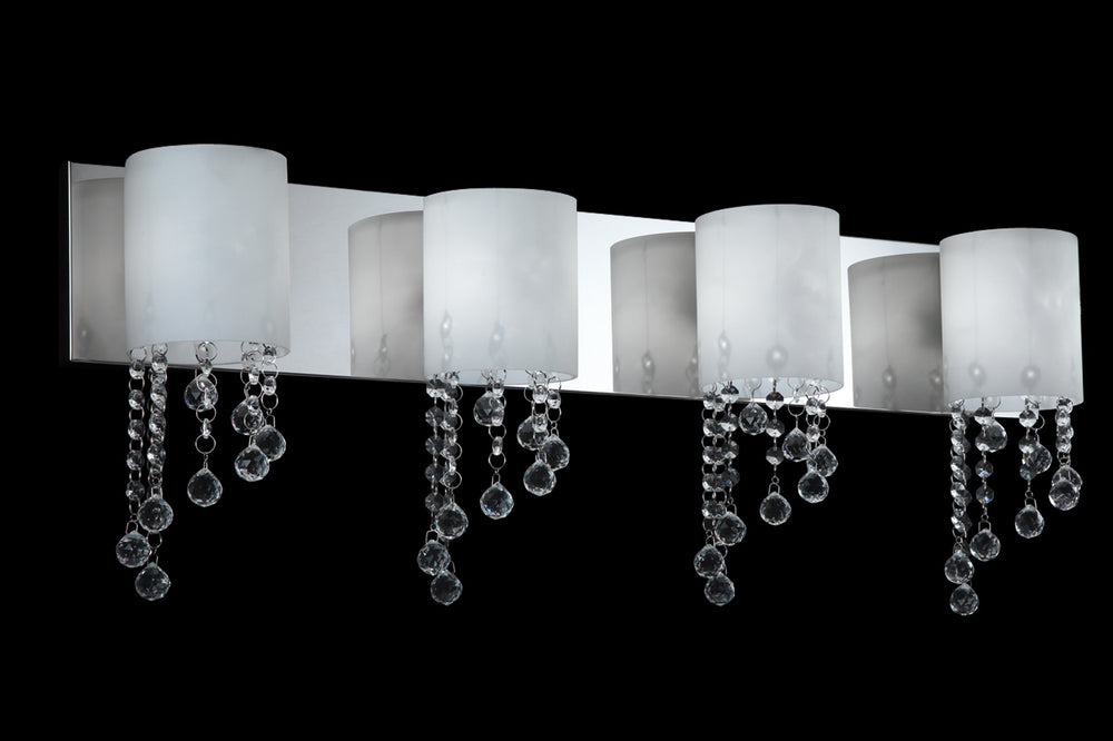 Jewel 4 Light Vanity  in Chrome Finish